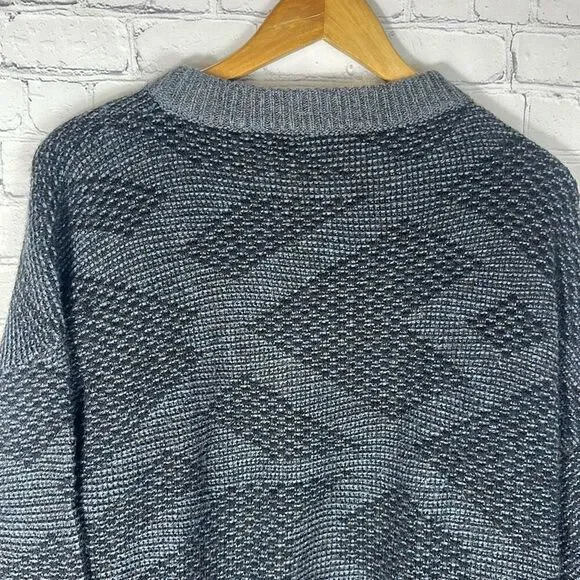 Via Italia Mens Large‎ Wool Alpaca Blend Sweater Italy VTG Preppy Academia